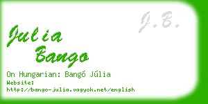 julia bango business card