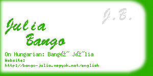 julia bango business card